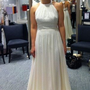 Galina Halter Back Bow Wedding Dress